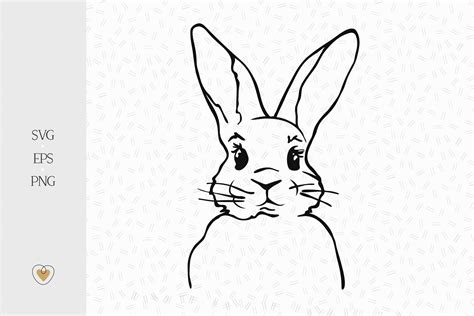 Download Free Rabbit Face SVG / DXF / PNG Files Cut Images